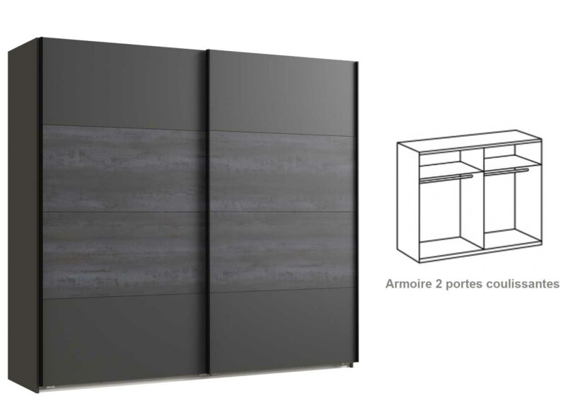 Armoire 2 portes coulissantes