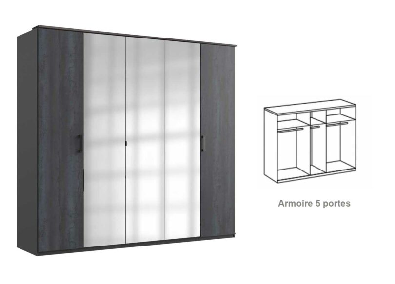Armoire 5 portes