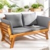 Banquette de jardin en bois massif