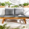 Banquette de jardin dépliée