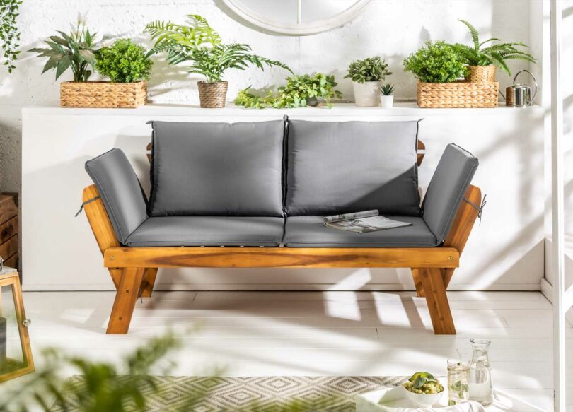 banc de jardin naturel