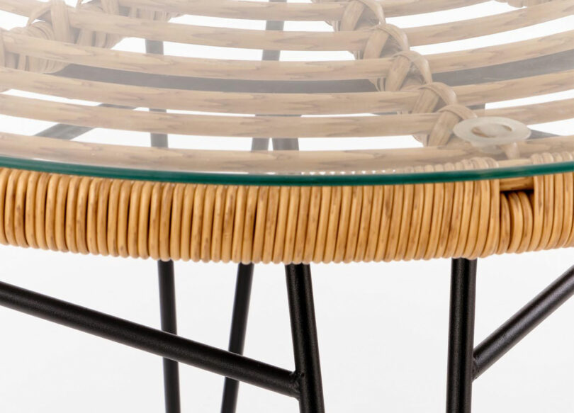 Zoom sur le plateau de table