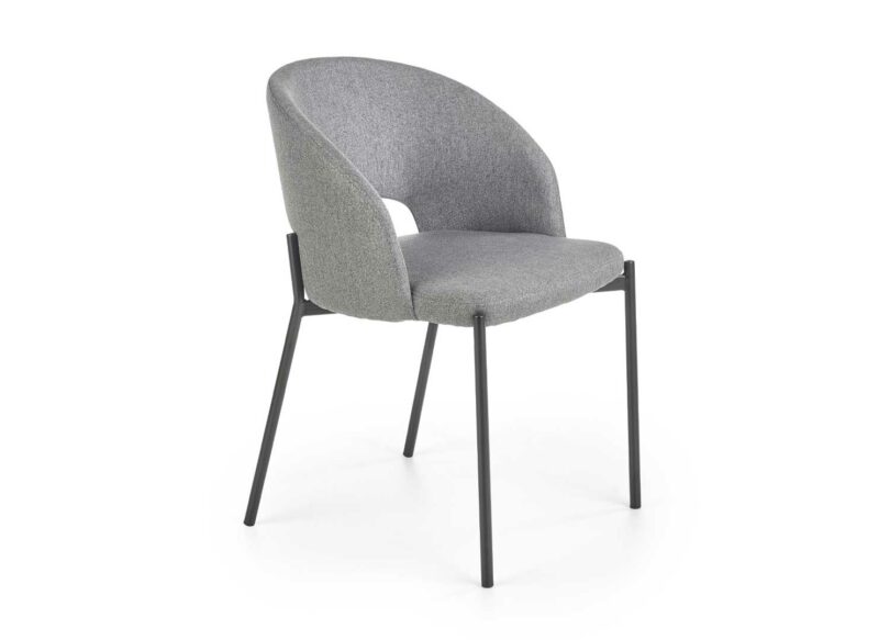 Chaise de séjour en tissu gris design