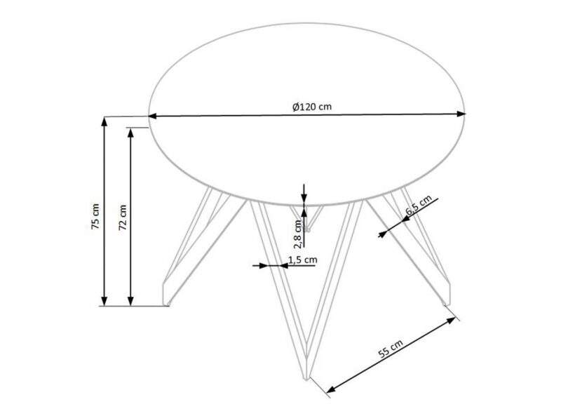 Dimensions de la table de repas