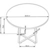 Dimensions de la table de séjour ronde