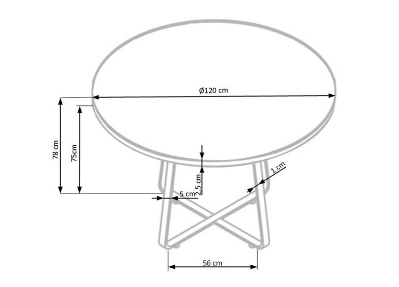 Dimensions de la table de séjour ronde