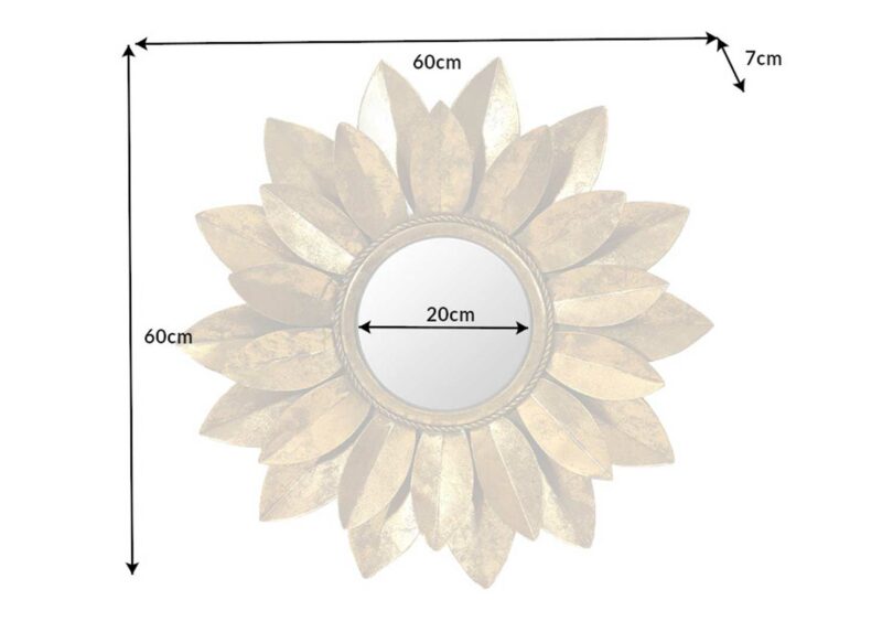 Dimensions du miroir mural rond