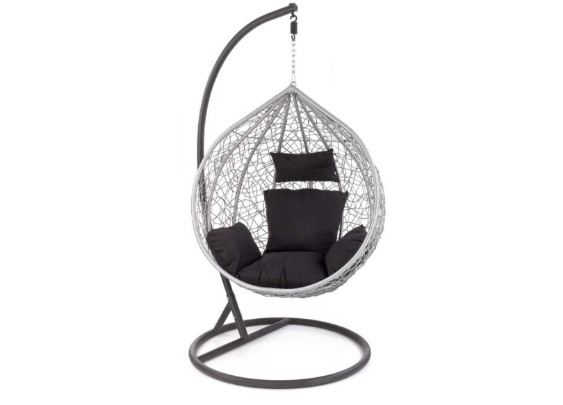 Fauteuil œuf suspendu en bois de rotin