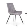 Lot de 4 chaises de séjour en simili cuir