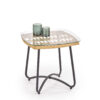 Petite table de jardin en rotin synthétique