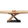 Table à manger en bois extensible pied design
