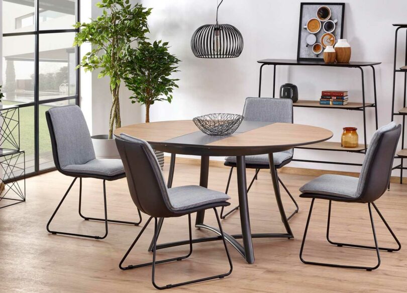Table de repas ronde pour 6 personnes