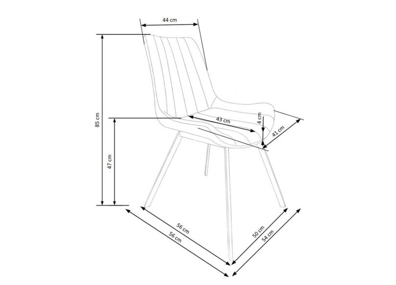 Dimensions de la chaise de salle à manger