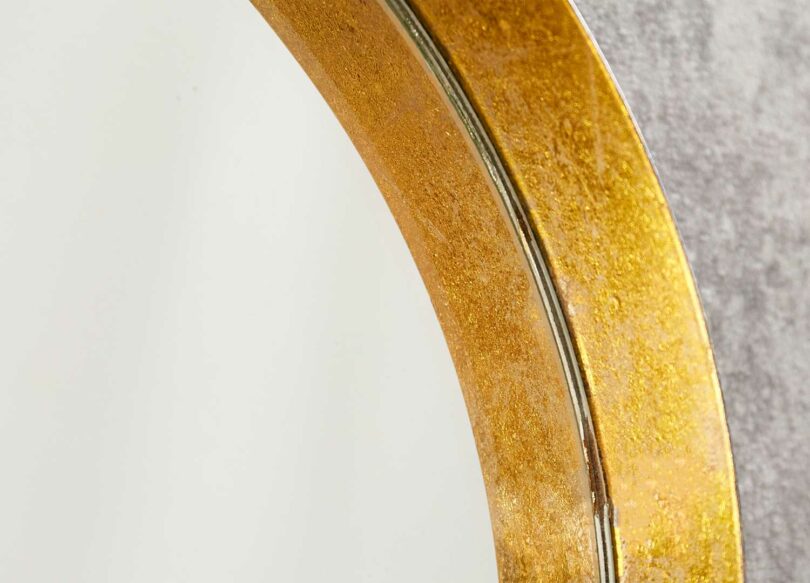 Métal noir et or des miroirs ronds