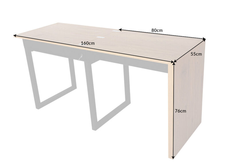 dimensions bureau extensible industriel