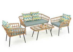 mobilier de jardin en rotin avec coussin