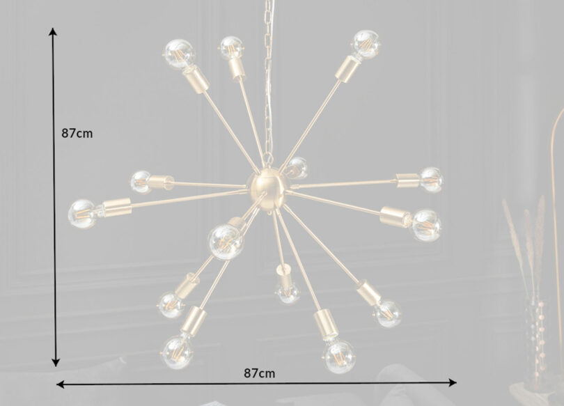 dimensions lustre 85 cm
