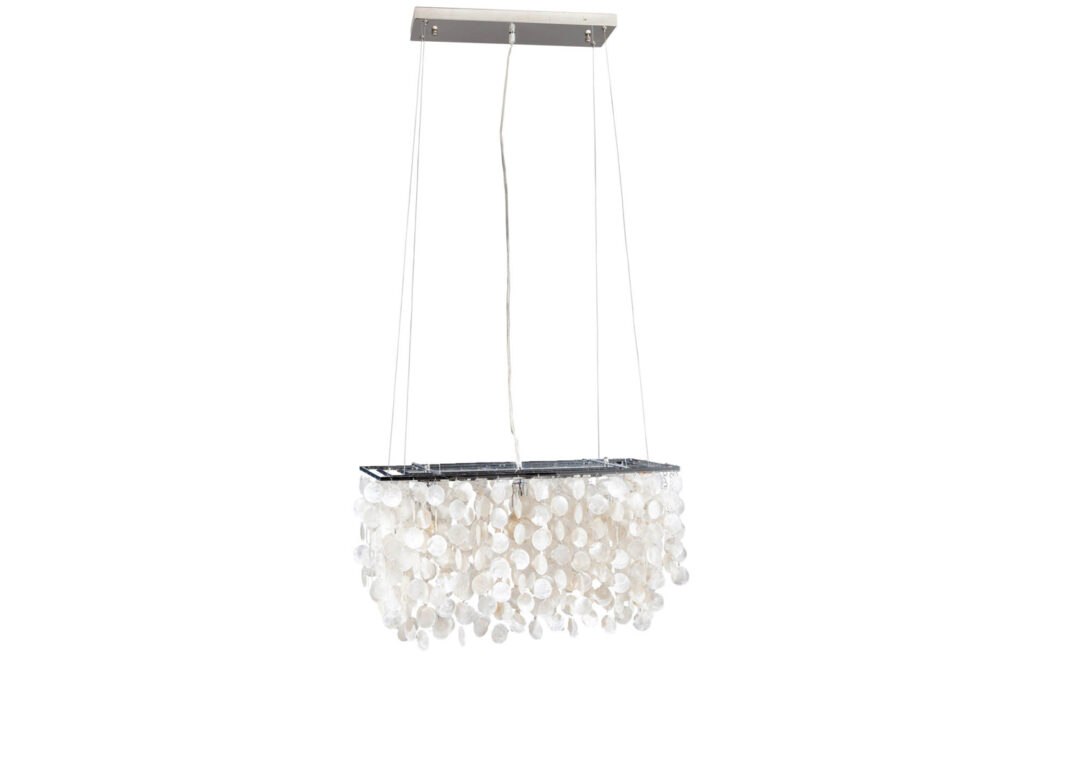 lampe à suspension design 80 cm avec coquillage nacre