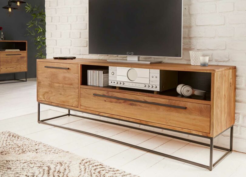 meuble tv 165 cm style industriel