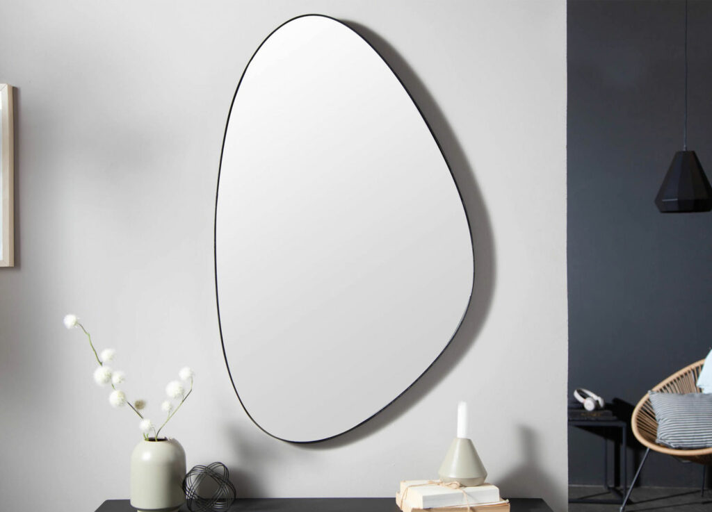 Miroir mural moderne 90 cm asymétrique