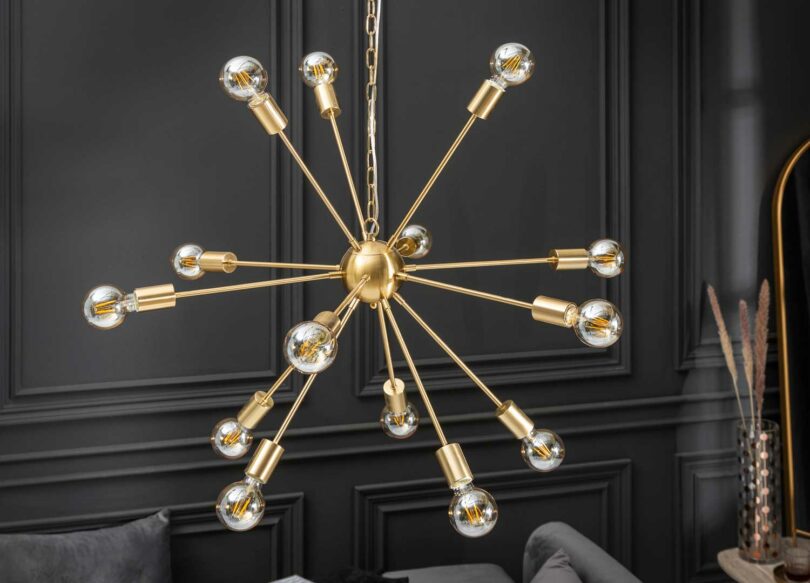 lustre design doré