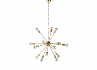 suspension luminaire doré avec 14 tiges