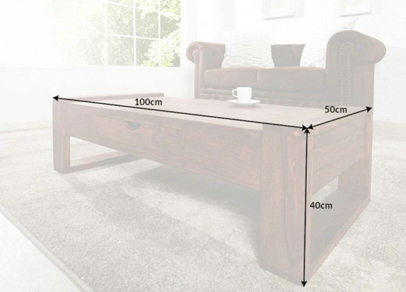 dimensions table de salon bois massif