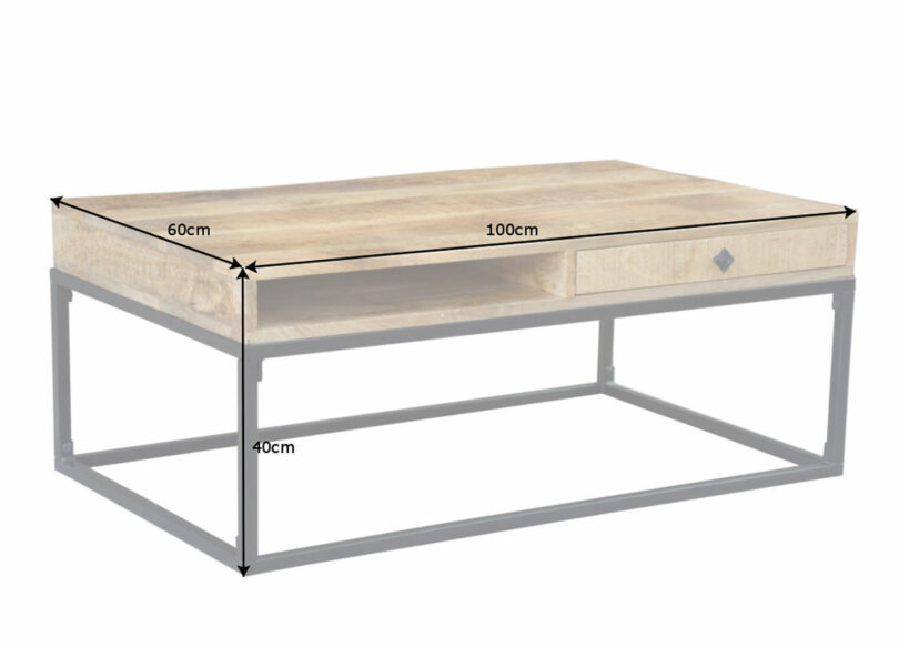 dimensions table basse en bois massif