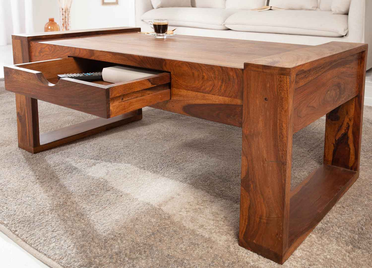 table basse en bois de sesham