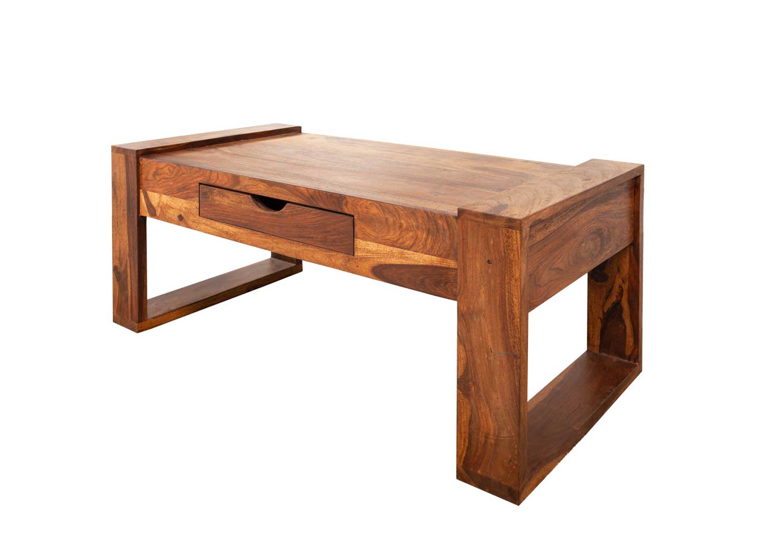 table basse 100 cm avec tiroir en bois massif