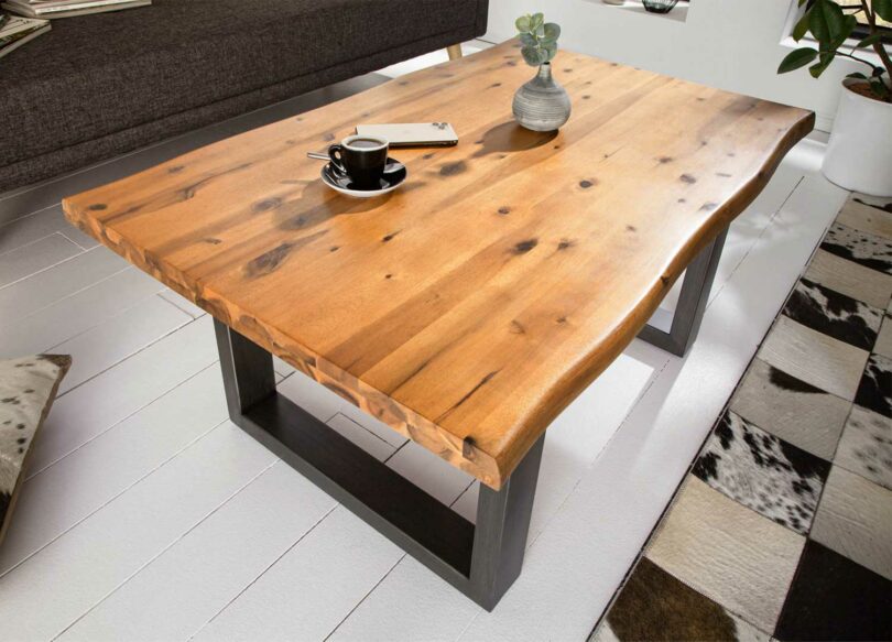 table basse pas cher en bois d'acacia