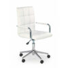 chaise de bureau en simili cuir blanc - Blanc