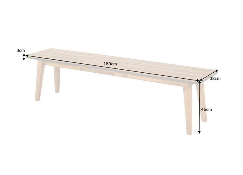 Dimensions du banc de jardin