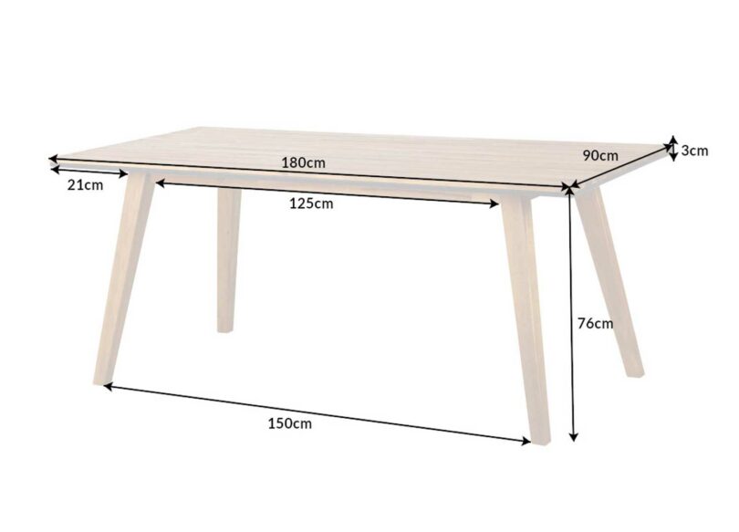 Dimensions de la table de jardin
