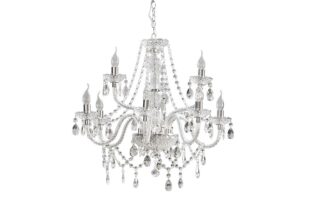 lustre 75 cm avec diamant en acrylique