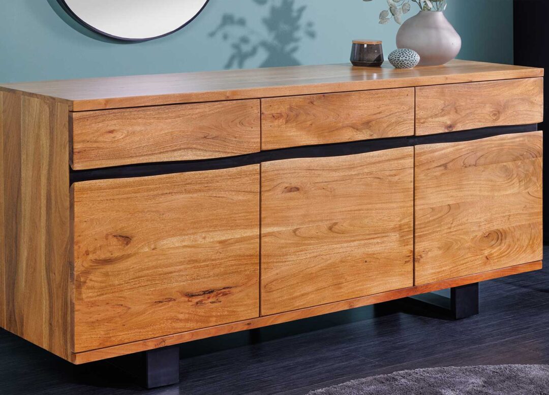 Buffet 160 cm bois d'acacia massif