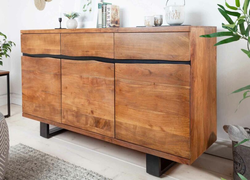 buffet en bois massif 160 cm