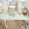 bureau d'angle moderne en verre pas cher