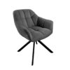 chaise moderne rotative gris anthracite - Gris anthracite