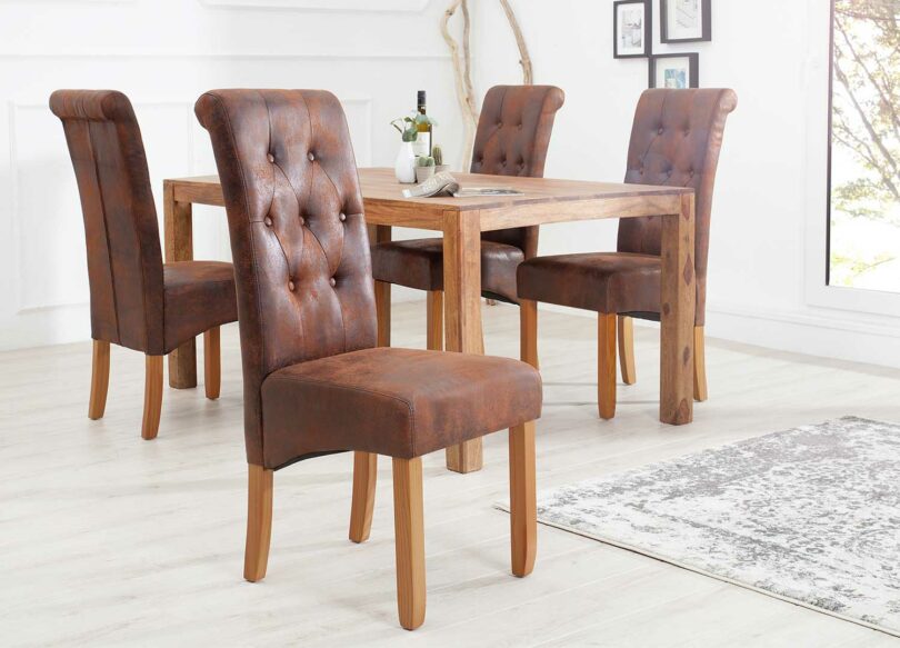 chaise salle à manger moderne marron