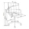 dimensions du fauteuil de bureau