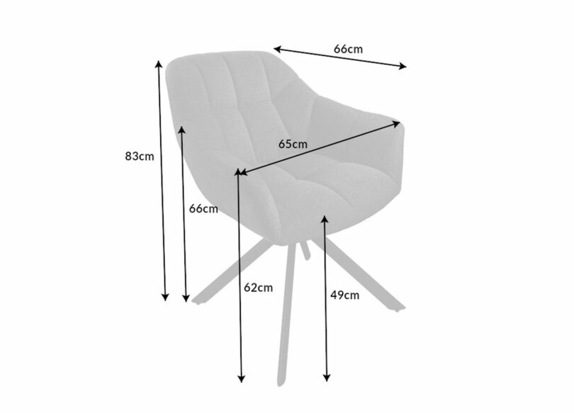 dimensions chaise rotative