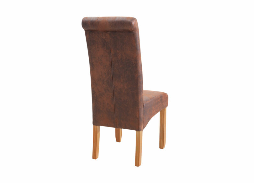 arrière chaise en microfibre moderne marron