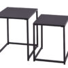 lot de 2 tables basses en métal noir