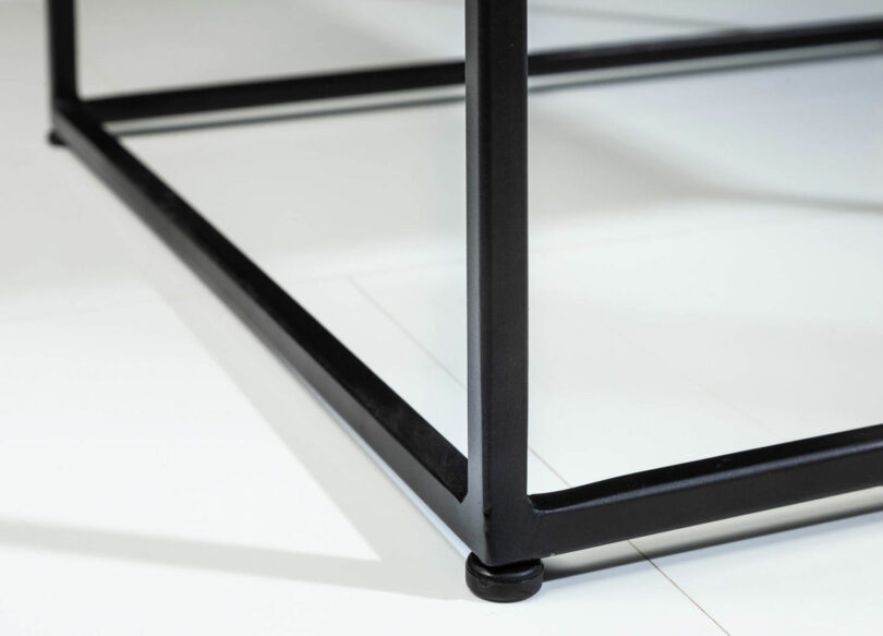 piétement table basse carrée en marbre