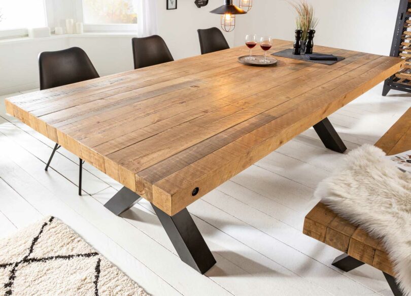 table à manger 200 cm moderne en bois massif