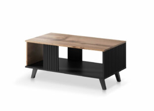 table basse moderne bois et noir