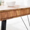 table basse rectangulaire en bois massif