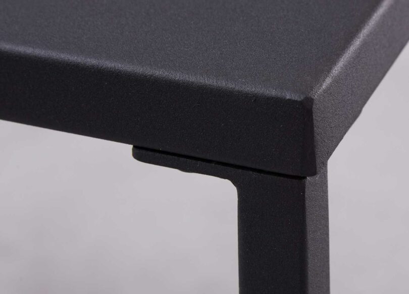 zoom sur le métal noir