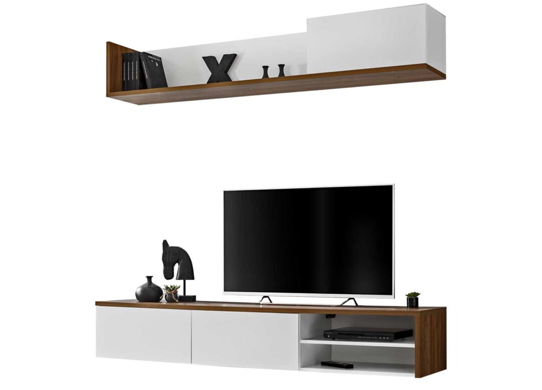Ensemble tv mural blanc
